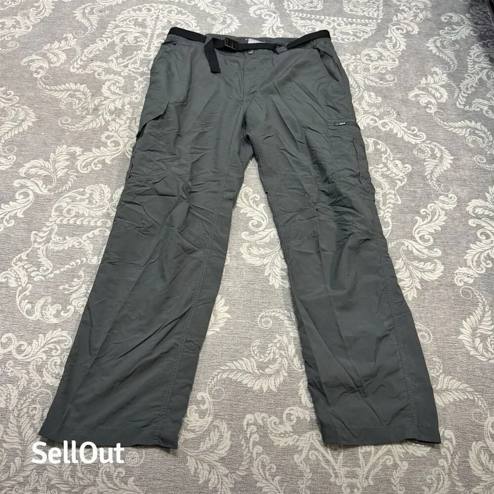 Columbia Men's Cargo Pants 36x30 Gray Omni-Shade Sun Protection